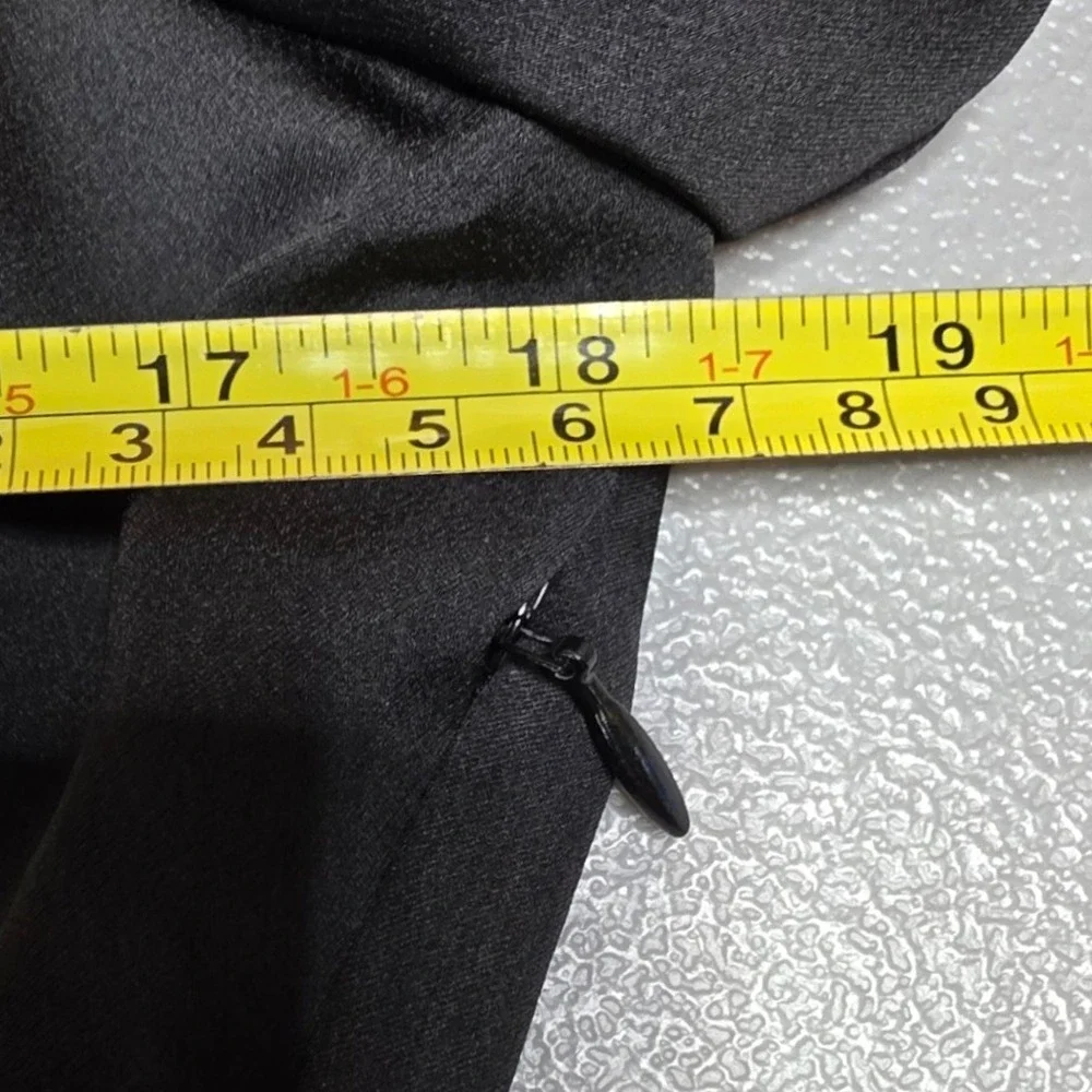 J. Crew‎ Womens 4 Black Satin Button Front Blouse